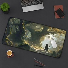 Desk Mat Mouse Pad:Gandalf,Lord of the Rings,Forrest,Nature