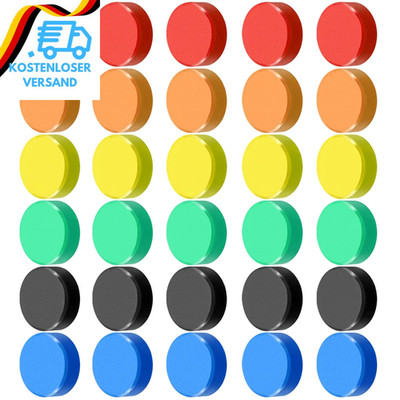 CONNECTION 30 Stück Kühlschrankmagnete Bunt, Magnete Für Whiteboard Und Magnetta