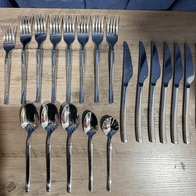20Pcs Zwilling JA Henckels OPUS Pattern Glossy 18/10 Stainless Steel Flatware