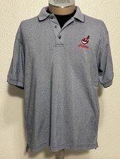 Vintage Cleveland Indians Polo Shirt Men  s Large Chief Wahoo Lee Sport Retro