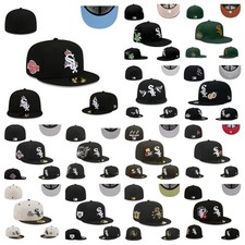 New Chicago White Sox Side Logo Baseball Cap 59FIFTY Fitted Hats Flat edge hat 2