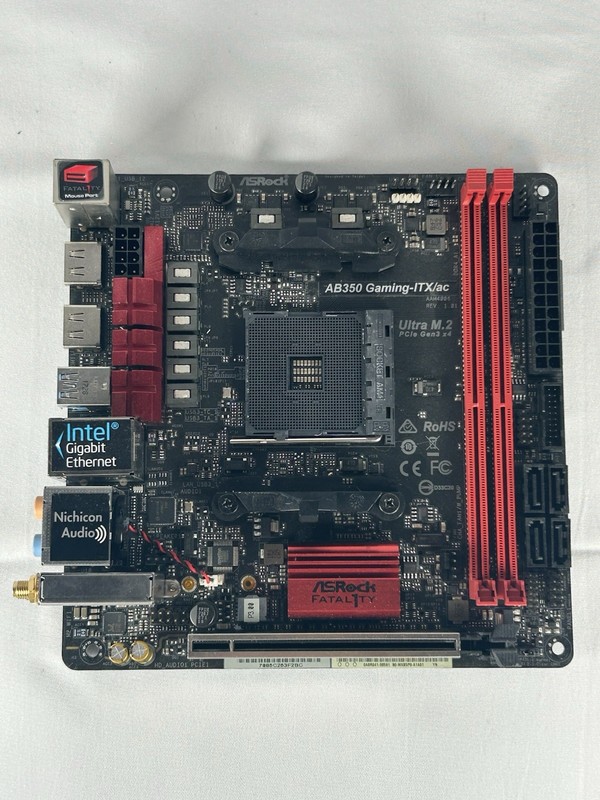 ASRock AB350 Gaming-ITX/ac Motherboard AMD B350 Socket AM4 DDR4 m.2 + Prism cool