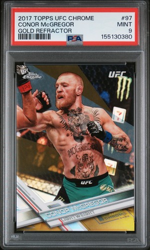 2017 Topps Chrome UFC Conor McGregor Gold Refractor /50 PSA9