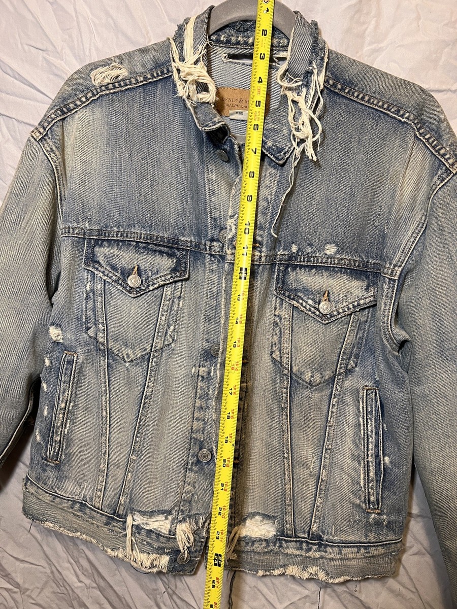 Ralph Lauren Denim Supply Jacket Women's L Denim Jacket Distressed