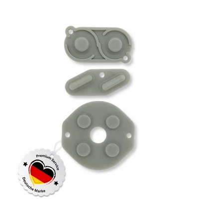NERDLEVEL GameBoy Classic Gummi Pads Tasten Knöpfe Tastengummi Buttons Game Boy DMG Grau
