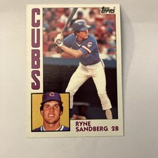 1984 Topps Ryne Sandberg 2 nd Year MLB Baseball Card # 596
