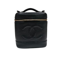 CHANEL Coco Handle Black Caviar Leather Handbag A01998 #OKB3497