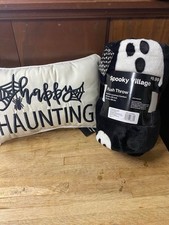 Upiorna wioska Halloween Narzuta Koc i Poduszka