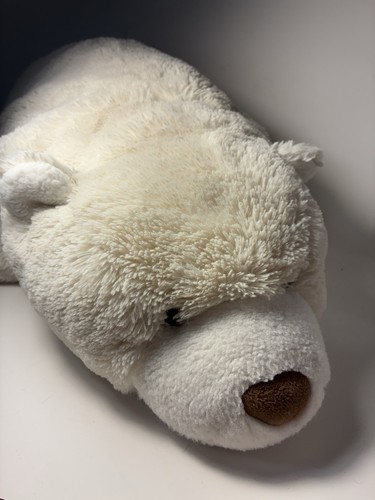 GUND 27" WHITE SNUFFLES POLAR BEAR 2018 LAYING DOWN #4060782