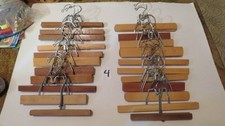 Vintage Pant and Skirt Wooden Hanger, 20 - 9" - 12" Hangers, L4,