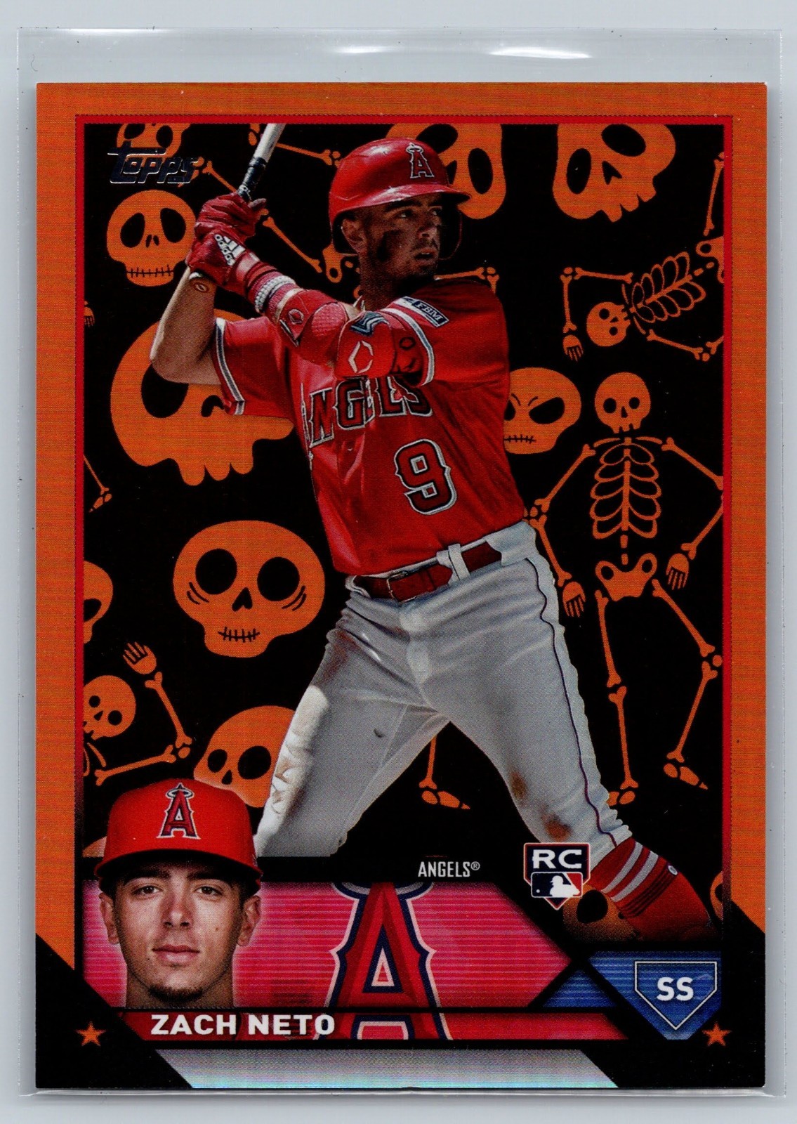 Zach Neto 2023 Topps Update #US98 Skeleton Foil Rookie RC Angels 5/50