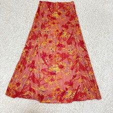 ISSEY MIYAKE Pleats Please Floral Pattern Flared A-Line Skirt Size 3 EL BFB