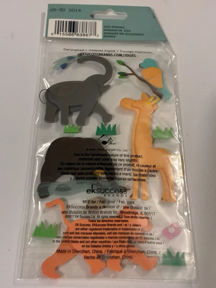 Pegatinas para álbumes de recortes pegatinas para animales fabricación de tarjetas animales de la selva espuma de tigre Foto 4 de 4