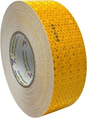 DOT-C2 Yellow Orange Reflective ConspicuityTape Waterproof Safety Hazard Warning