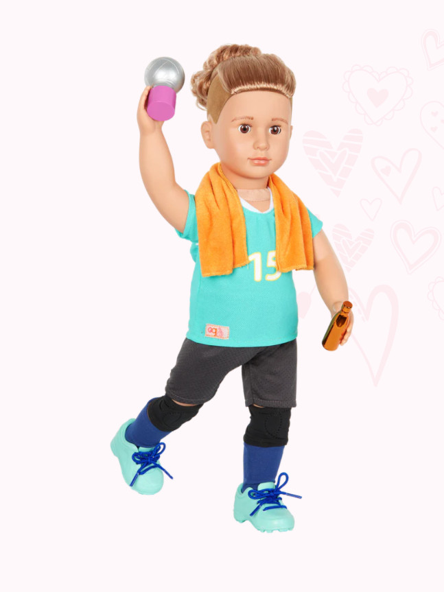 Johnny Our Generation 18" Volleyball Player Boy Doll Blonde 