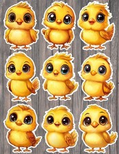 Kawaii Baby Chick Vinyl Die Cut Stickers Set Scrapbooking Laptop Waterbottle Kawaii Baby Chick Vinyl Die Cut Stickers Set Scrapbooking Laptop Waterbottle