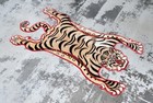 Beige 3x5 Ft Tibetan Tiger Rug Animal Print Tufted Area Rug With 100% Pure Wool