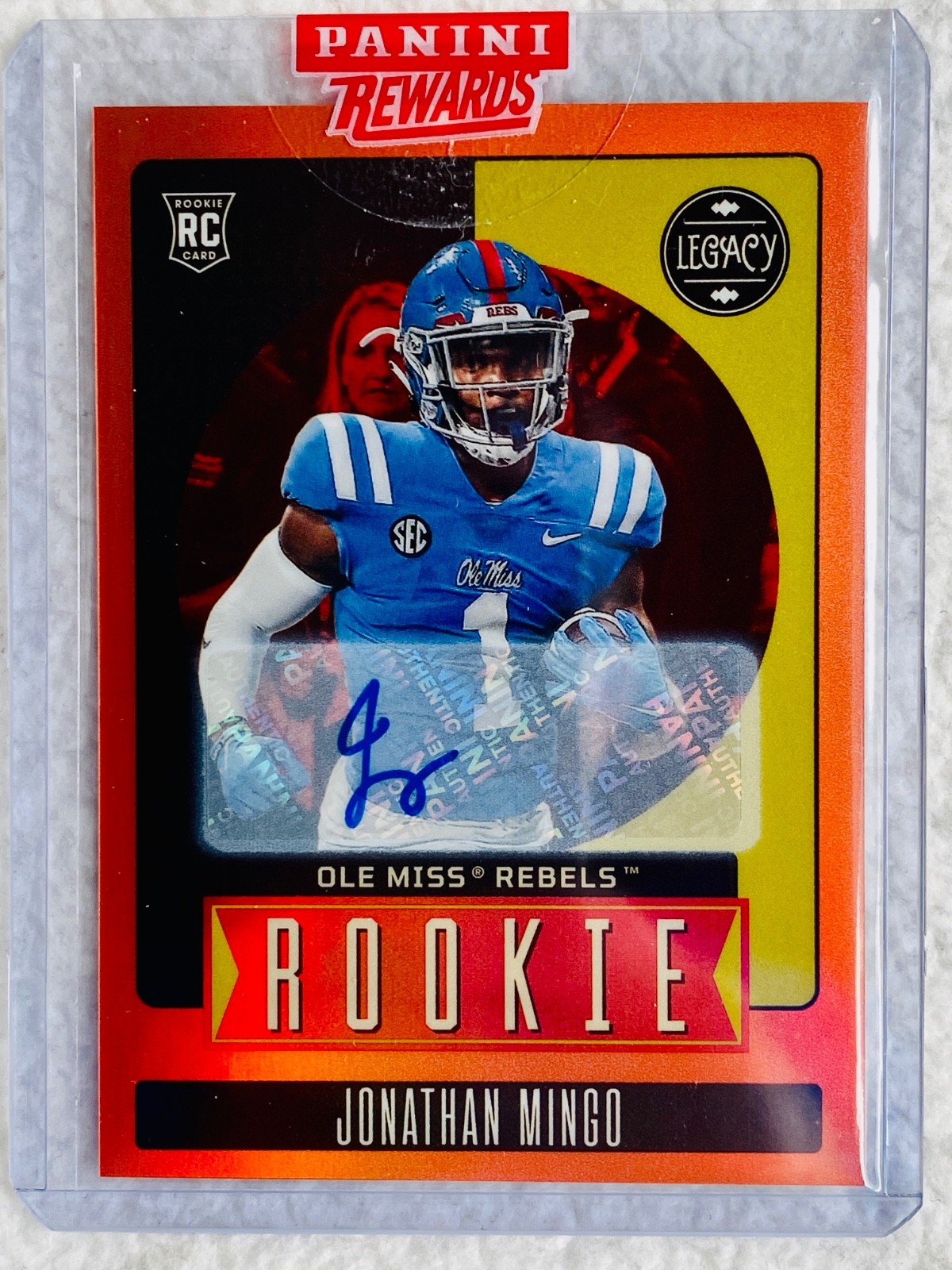 🏈 2023 Panini Legacy Rookies JONATHAN MINGO #192 Premium Penmanship Bronze /100