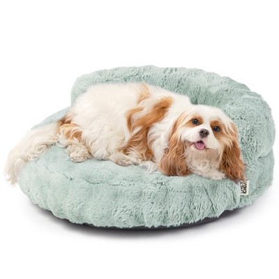 EHEYCIGA Small Dog Bed and Cat Couch for Puppy and Kitten - Fluffy Faux Rabbit F