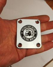 Custom Engraved Guitar Neck Plate Stainless Steel Strat Tele 4 Bolt
