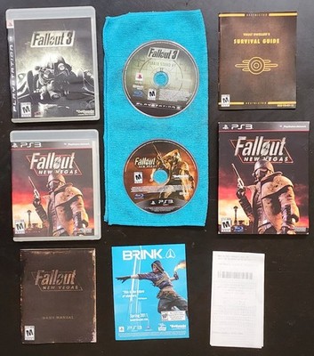 Fallout New Vegas & Fallout 3 Game Of The Year PS3 CIB Lot Complete Tested 