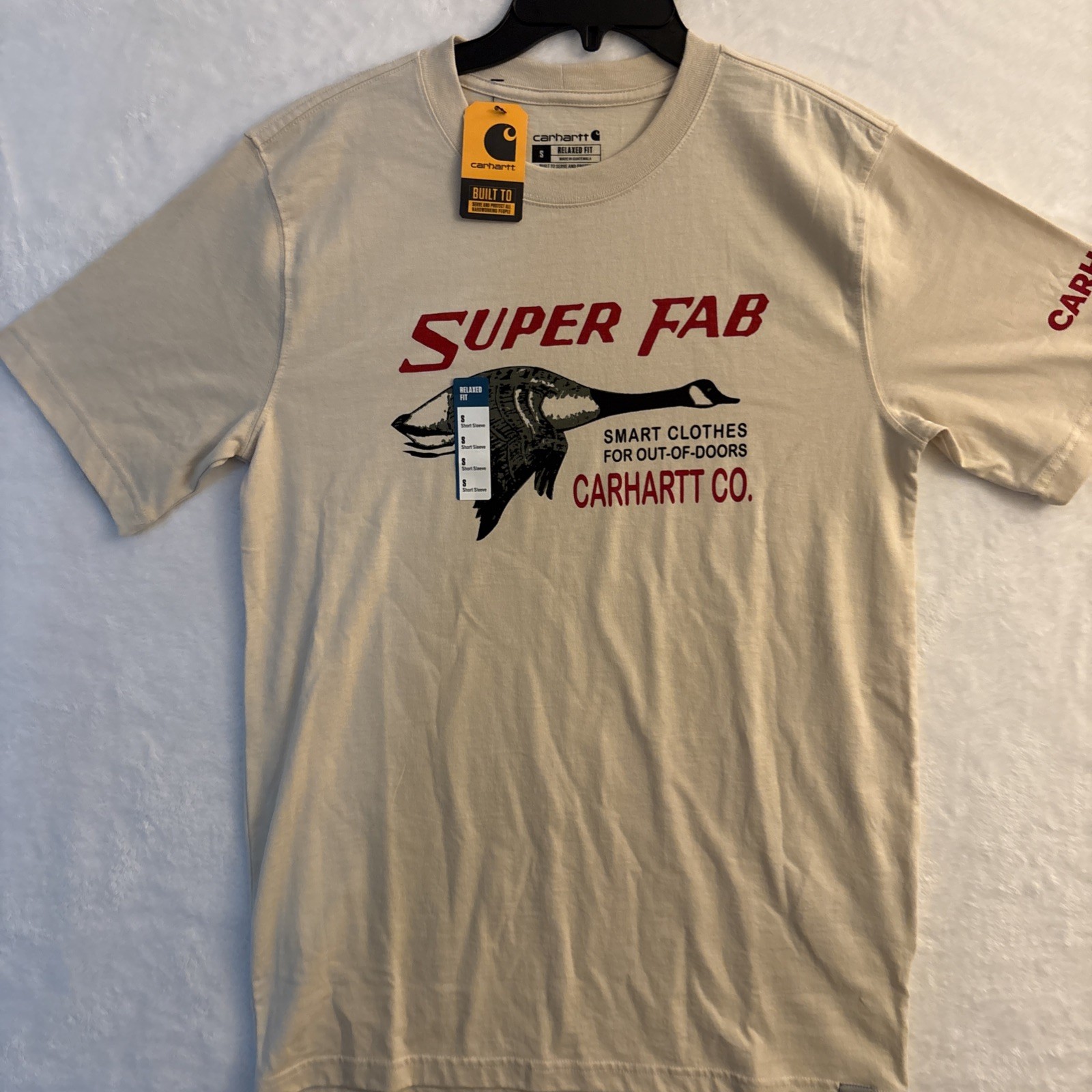 Carhartt Archive Edition Goose Graphic T Shirt Size Men’s S Super Fab, Tan NWT