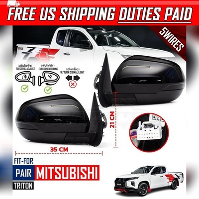 Für Mitsubishi L200 Montero Sport 19-22 Seitenspiegel Schwarz Elektrisch 5...