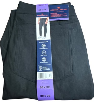 Modern Ambition 5-Pocket Moisture Wicking Pant Black 30X32 NWT