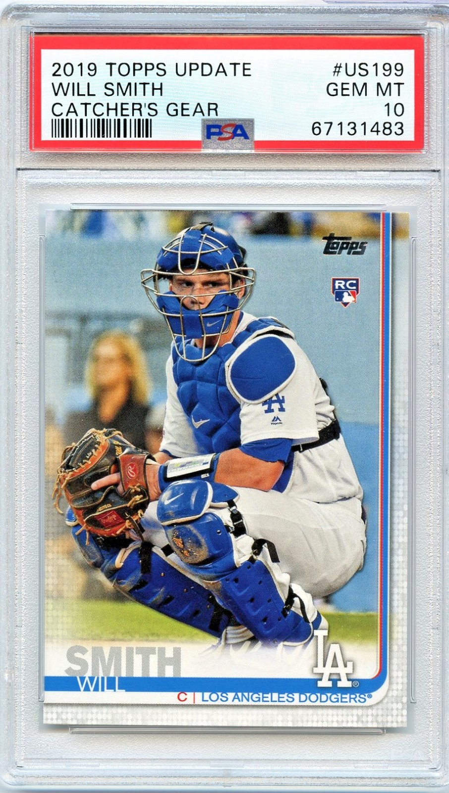 2019 Topps Update WILL SMITH Rookie Card PSA 10 GEM MINT - LA Dodgers RC #US199