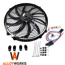 16 Inch 12v Radiator Electric Cooling Fanthermostat Relay Switch Kit Universal