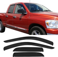 Tape On External Window Visor, Compatible with 2002-2009 Dodge Ram Quad Cab,