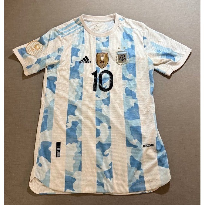 Argentina National Jersey Messi #10 World Cup Champions Edition Adidas Boys 2XL
