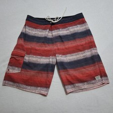Jack O'Neill Mens Board Shorts Size 34 Actual Striped Swim Trunks