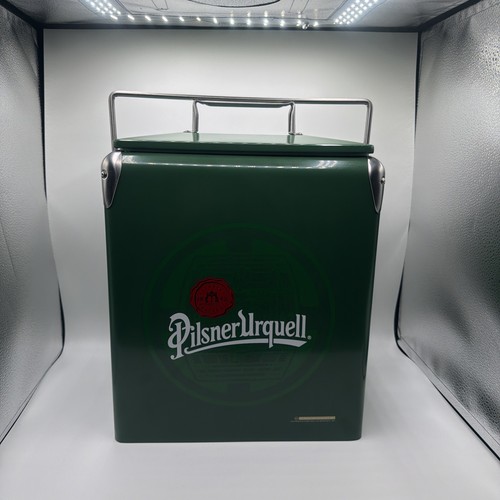 Pilsner Urquell Cooler Brewmania Green Looks New 14" Wide by 17" Tall