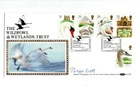 GB 1993 WILDFOWL & WETLANDS FDC Benham Silk SIGNED By Phillipa Scott Autographed