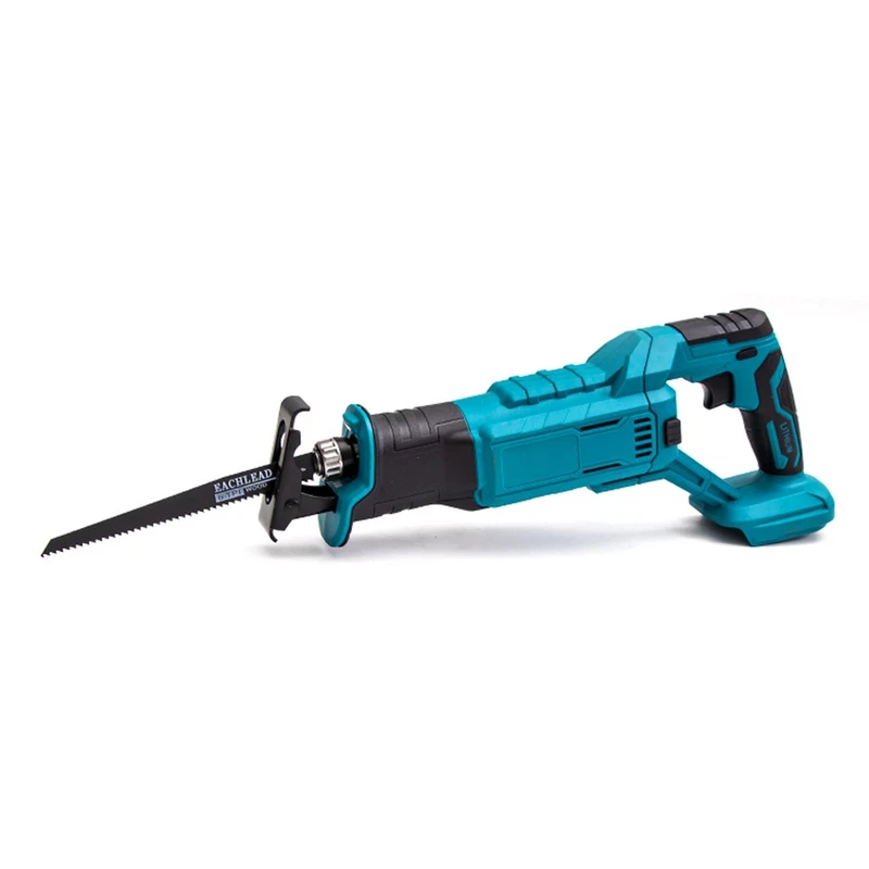 blue electric reciprocating saw with tool-free blade change