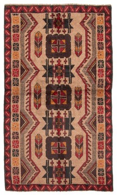 Traditional Vintage Hand-Knotted Area Rug 3'7'' x 6'2'' Oriental Wool Carpet