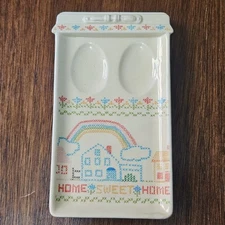 Vintage 1982 Enesco HOME SWEET HOME Double Spoon Rest Brandywine Made in Japan