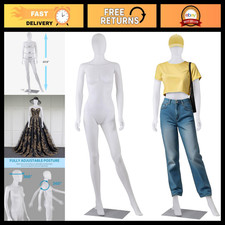 Adjustable Full Body Female Mannequin Dress Form 70" Detachable Stand Metal Base
