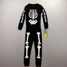Carter's 2-Piece Pajama Set Toddler Kids 6/6A Black Halloween Skeleton PJs NEW