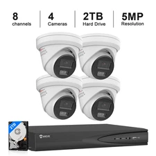 Anpviz 12MP 8CH NVR 5MP POE Two-Audio Security Camera System Outdoor Color Night