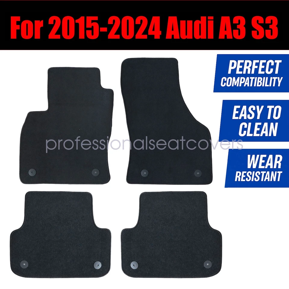 Alfombrillas delanteras-traseras de terciopelo para Audi A3 2015 2016 2017 2018 2019 2020 Foto 3 de 4