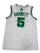 Boston Celtics Kevin Garnett Signed Jersey #5 White NBA Auto Beckett COA