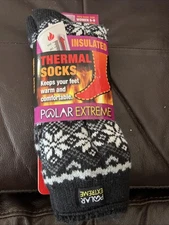 Women’s Polar Extreme Insulated Thermal Socks-Shoe Size 5-8 Snowflake New
