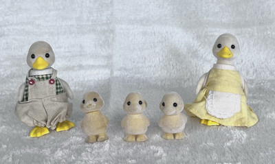 Sylvanian Families Puddleford Duck Family Triplets Vintage Calico Critters Epoch