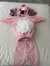 Pink Flamingo Halloween Costume Plush Infant 0-6 Months 2-piece
