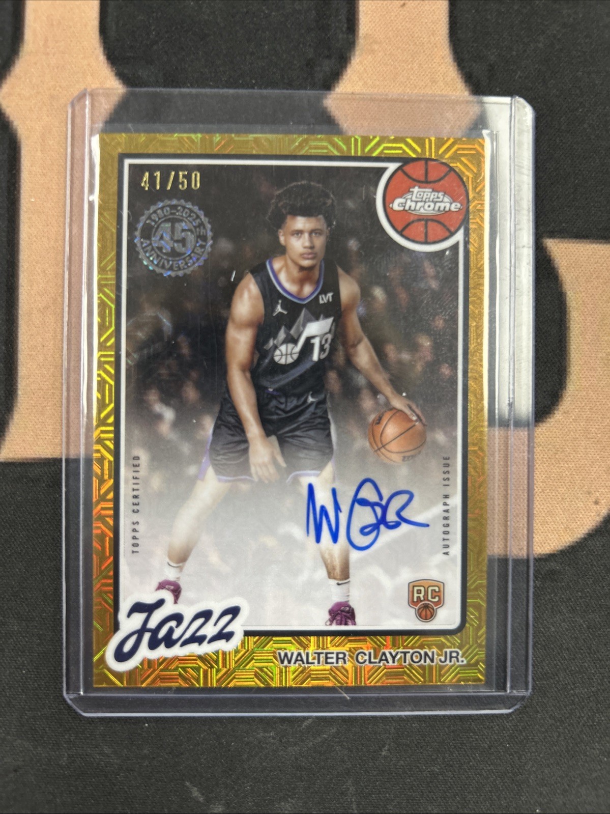 2025 Topps Basketball Walter Clayton Jr Gold Silver Pack Auto /50