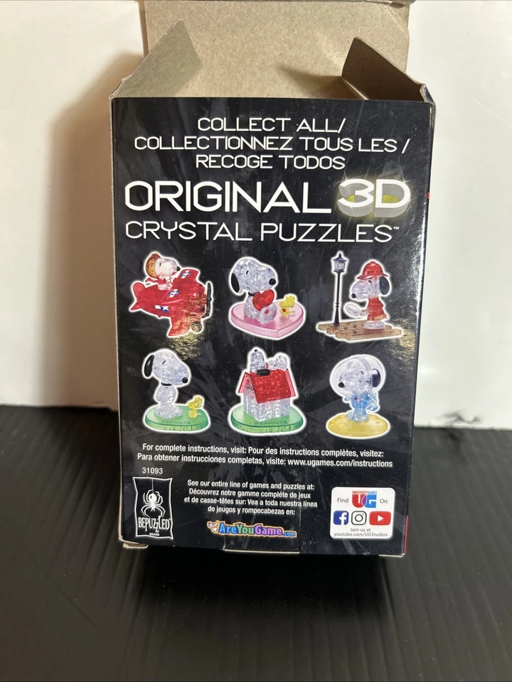 PEANUTS ORIGINAL 3D CRYSTAL PUZZLE SNOOPY SURFING US SELLER/NEW CONDITION! - Image 4 of 4