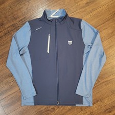 Zero Restriction Z710 Full Zip Jacket Mens L Blue 2 Tone Performance Golf Light