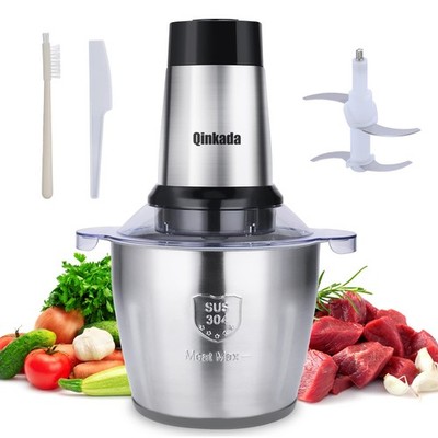 Food Processor, 500W Powerful Meat Grinder, 14Cup Stainless Steel Bowl, 3 Spe...
